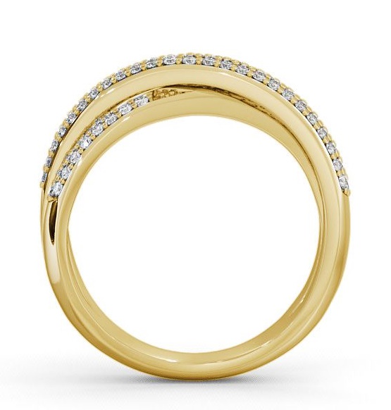 Half Eternity Round 0.30ct Cross Over Style Ring 18K Yellow Gold HE20_YG_THUMB1 