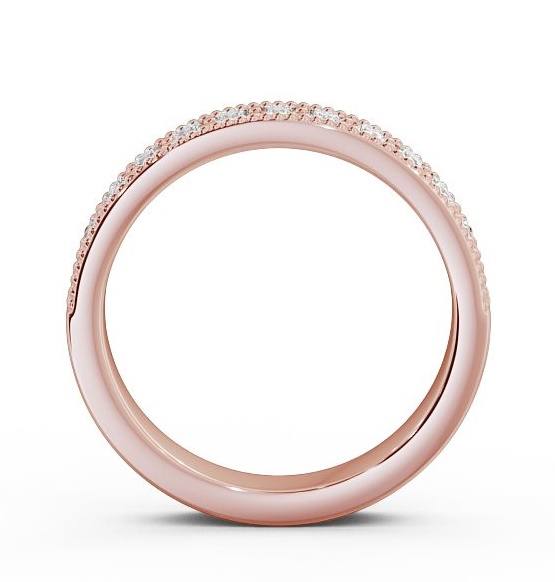 Half Eternity Round Diamond with Milgrain Ring 9K Rose Gold HE21_RG_THUMB1 