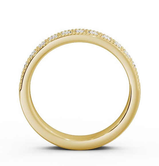 Half Eternity Round Diamond with Milgrain Ring 9K Yellow Gold HE21_YG_THUMB1 