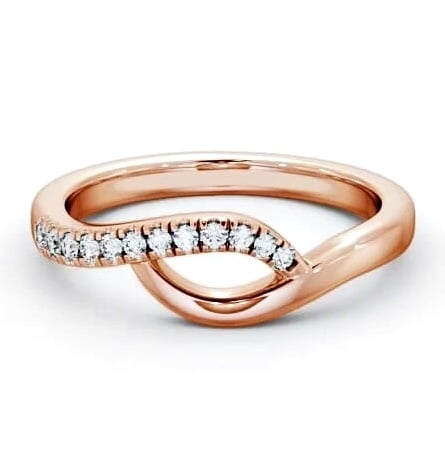 Half Eternity 0.12ct Round Overlapping Design Ring 9K Rose Gold HE22_RG_THUMB1