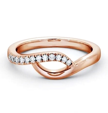 Half Eternity 0.12ct Round Overlapping Design Ring 9K Rose Gold HE22_RG_THUMB2 