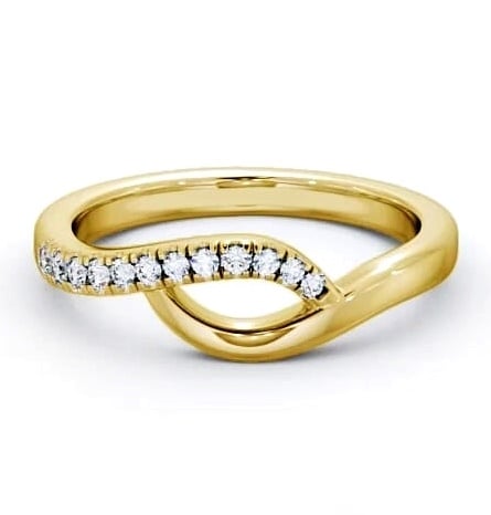 Half Eternity 0.12ct Round Overlapping Design Ring 18K Yellow Gold HE22_YG_THUMB1