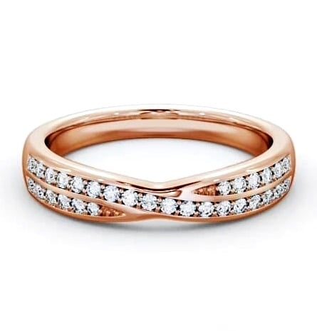 Half Eternity 0.18ct Round Diamond Pinched Style Ring 18K Rose Gold HE25_RG_THUMB1