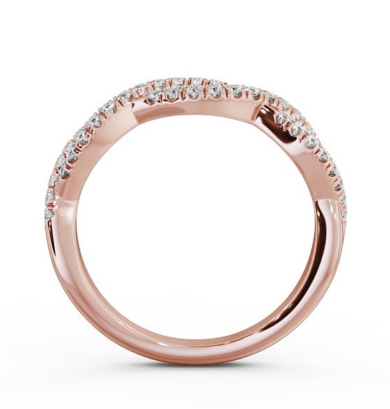 Half Eternity 0.24ct Round Diamond Crossover Style Ring 9K Rose Gold HE26_RG_THUMB1 