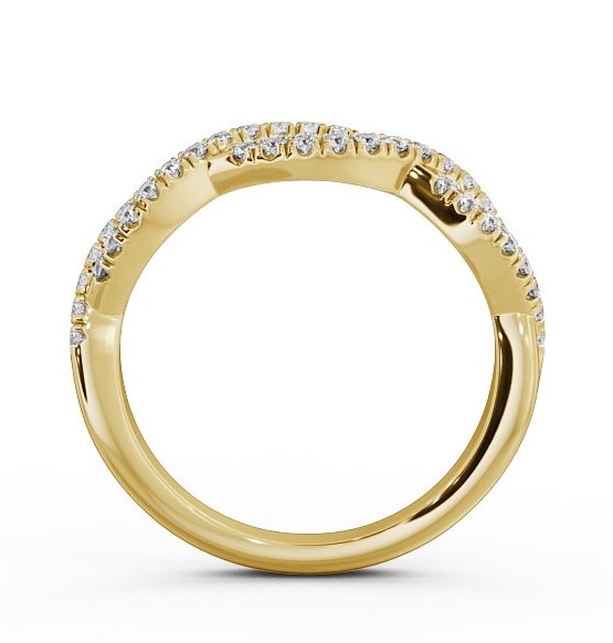 Half Eternity 0.24ct Round Crossover Style Ring 18K Yellow Gold HE26_YG_THUMB1 