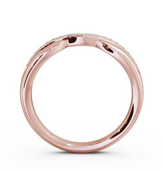 Curved Half Eternity 0.12ct Round Diamond Ring 9K Rose Gold HE37_RG_THUMB1 