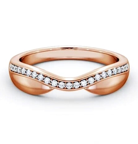 Curved Half Eternity 0.12ct Round Diamond Ring 18K Rose Gold HE37_RG_THUMB1