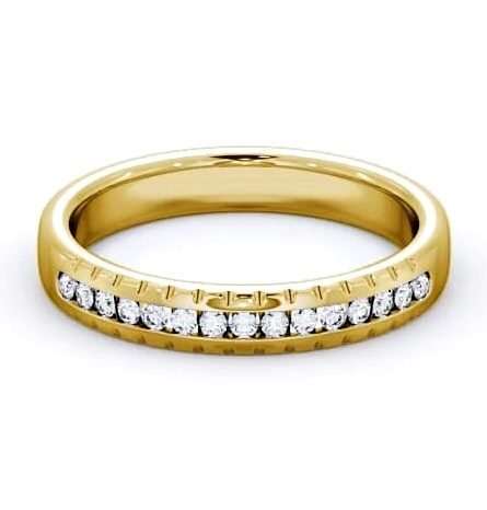 Half Eternity Round Diamond Channel Set Ring 9K Yellow Gold HE39_YG_THUMB1