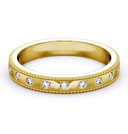 Half Eternity Round Diamond Flush Set Ring Ring 18K Yellow Gold HE46_YG_THUMB2 