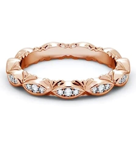 Half Eternity 0.10ct Round Diamond Ring 18K Rose Gold HE49_RG_THUMB1