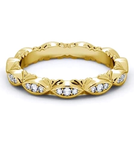 Half Eternity 0.10ct Round Diamond Ring 18K Yellow Gold HE49_YG_THUMB2 