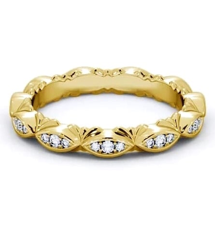 Half Eternity 0.10ct Round Diamond Ring 9K Yellow Gold HE49_YG_THUMB1