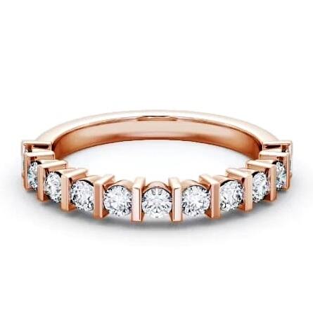 Half Eternity Round Diamond Tension Set Ring 9K Rose Gold HE4_RG_THUMB1