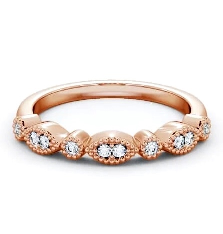 Half Eternity 0.10ct Round Diamond Wedding Ring Ring 18K Rose Gold HE50_RG_THUMB2 