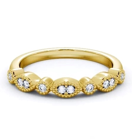 Half Eternity 0.10ct Round Diamond Wedding Ring Ring 18K Yellow Gold HE50_YG_THUMB2 