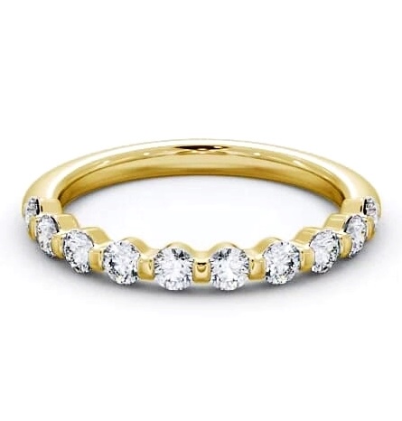 Half Eternity Round Diamond Tension Set Ring 9K Yellow Gold HE56_YG_THUMB1