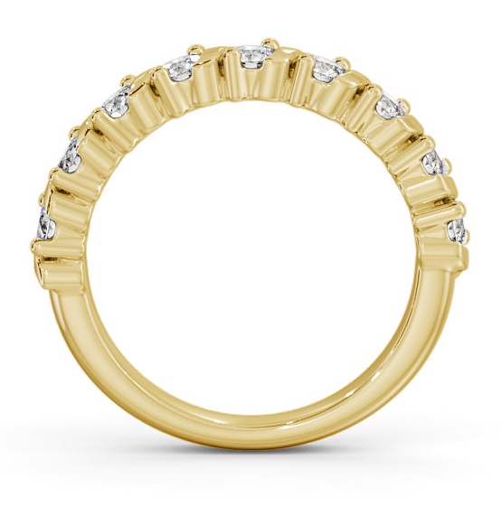 Half Eternity Round Diamond Contemporary Style Ring 18K Yellow Gold HE58_YG_THUMB1 