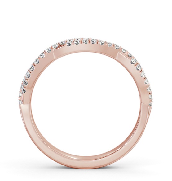 Half Eternity 0.20ct Round Diamond Crossover Ring 18K Rose Gold HE72_RG_THUMB1 