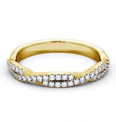 Half Eternity 0.20ct Round Diamond Crossover Ring 18K Yellow Gold HE72_YG_THUMB2 