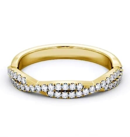 Half Eternity 0.20ct Round Diamond Crossover Ring 18K Yellow Gold HE72_YG_THUMB1