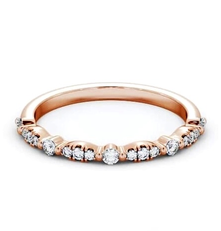 Half Eternity 0.20ct Round Diamond Vintage Style Ring 9K Rose Gold HE73_RG_THUMB2 