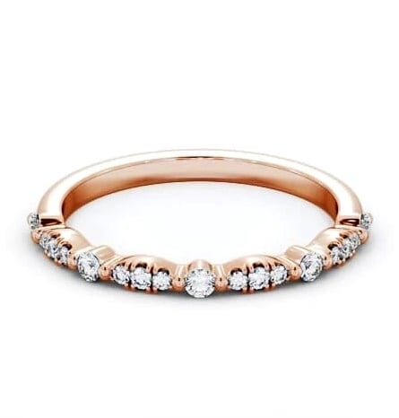 Half Eternity 0.20ct Round Diamond Vintage Style Ring 18K Rose Gold HE73_RG_THUMB1