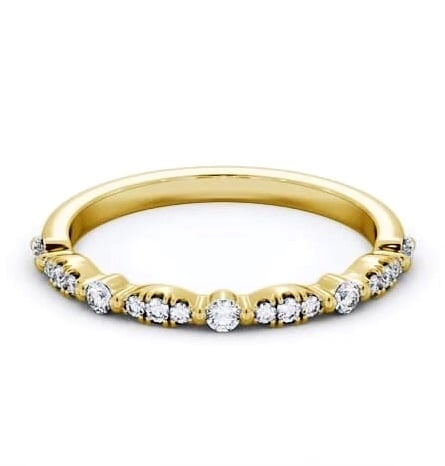 Half Eternity 0.20ct Round Diamond Vintage Style Ring 18K Yellow Gold HE73_YG_THUMB1