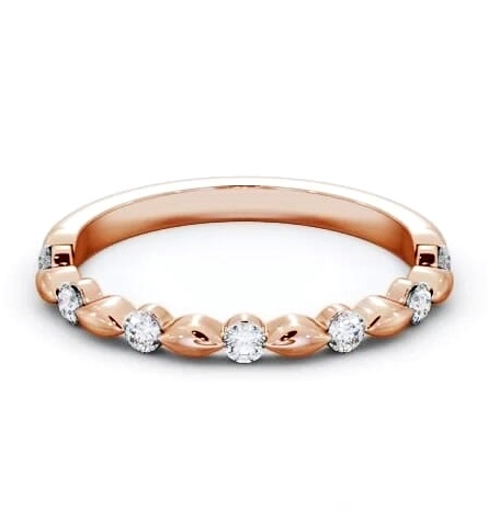 Ladies Round Diamond 0.20ct Dainty Design Wedding Ring 9K Rose Gold HE74_RG_THUMB2 