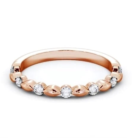 Ladies Round Diamond 0.20ct Dainty Design Wedding Ring 9K Rose Gold HE74_RG_THUMB1