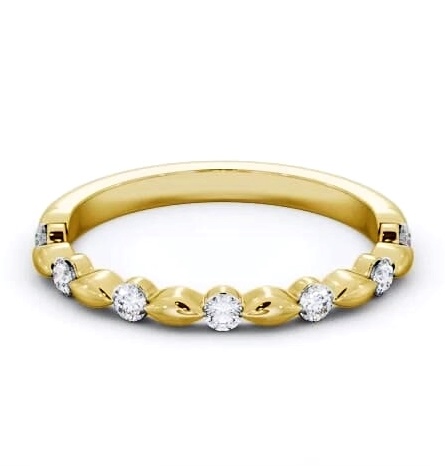 Ladies Round Diamond 0.20ct Dainty Design Wedding Ring 18K Yellow Gold HE74_YG_THUMB2 