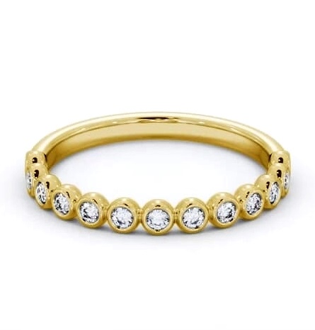 Half Eternity Round Diamond Bezel Style Ring 9K Yellow Gold HE76_YG_THUMB2 