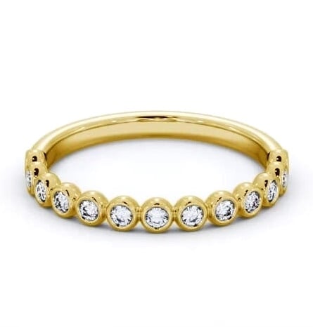 Half Eternity Round Diamond Bezel Style Ring 18K Yellow Gold HE76_YG_THUMB1