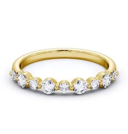 Half Eternity 0.45ct Round Diamond Ring 18K Yellow Gold HE77_YG_THUMB2 