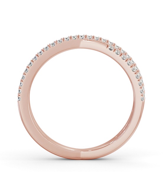 Half Eternity 0.25ct Round Diamond Crossover Ring 9K Rose Gold HE79_RG_THUMB1 