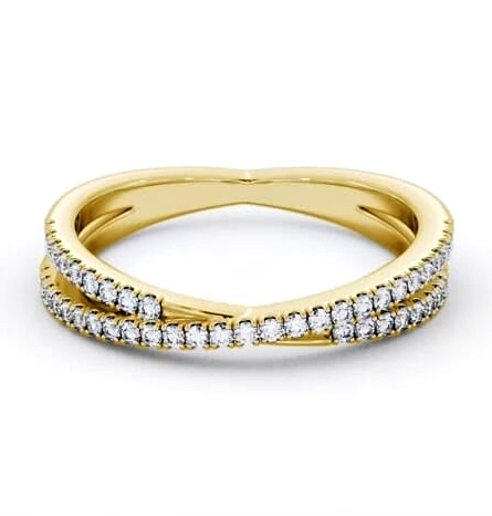 Half Eternity 0.25ct Round Diamond Crossover Ring 18K Yellow Gold HE79_YG_THUMB2 