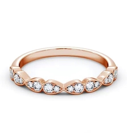 Half Eternity 0.15ct Round Diamond Pear Design Ring 9K Rose Gold HE80_RG_THUMB2 