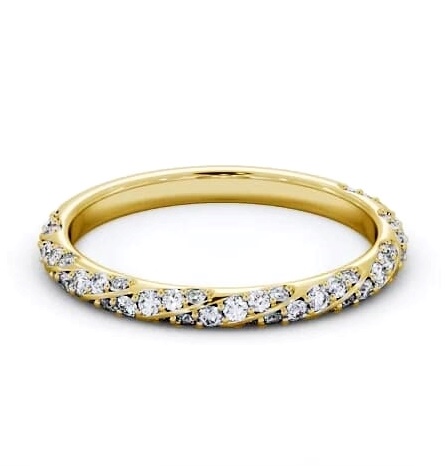 Half Eternity 0.35ct Round Diamond Glamorous Ring 18K Yellow Gold HE81_YG_THUMB1