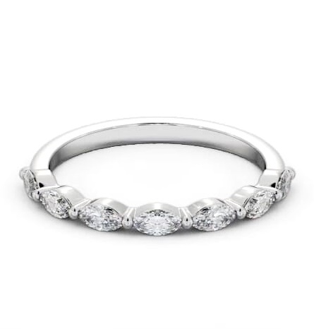 Half Eternity 0.35ct Marquise Diamond Ring Platinum HE82_WG_THUMB1