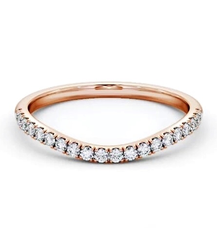 Half Eternity Round Diamond Curved Ring 9K Rose Gold HE84_RG_THUMB2 