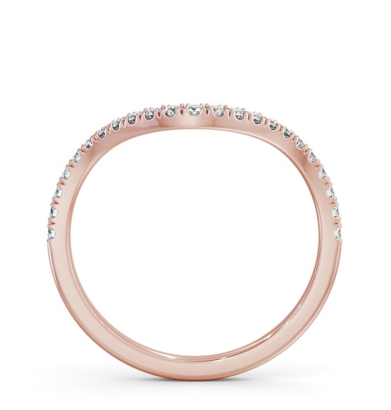 Half Eternity Round Diamond Curved Ring 9K Rose Gold HE85_RG_THUMB1 