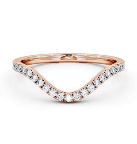 Half Eternity Round Diamond Curved Ring 9K Rose Gold HE85_RG_THUMB2 