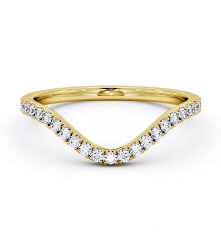 Half Eternity Round Diamond Curved Ring 18K Yellow Gold HE85_YG_THUMB1