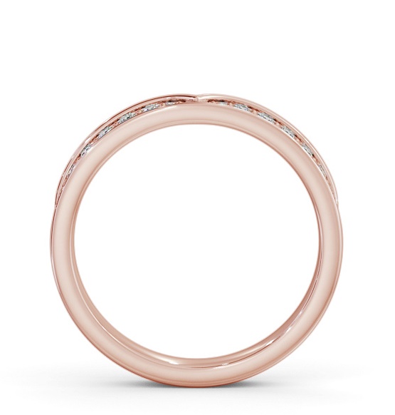 Half Eternity Round Diamond Pinched Design Ring 9K Rose Gold HE86_RG_THUMB1 