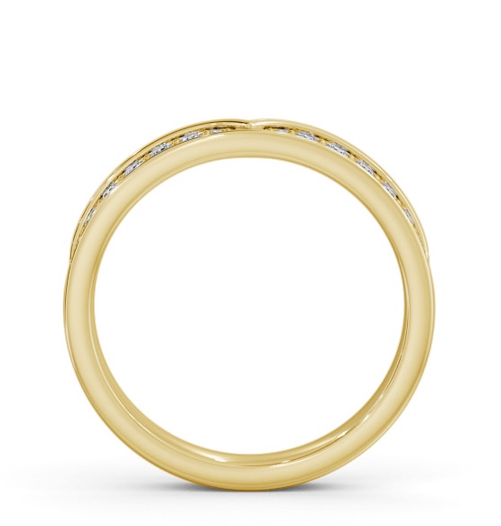 Half Eternity Round Diamond Pinched Design Ring 18K Yellow Gold HE86_YG_THUMB1 