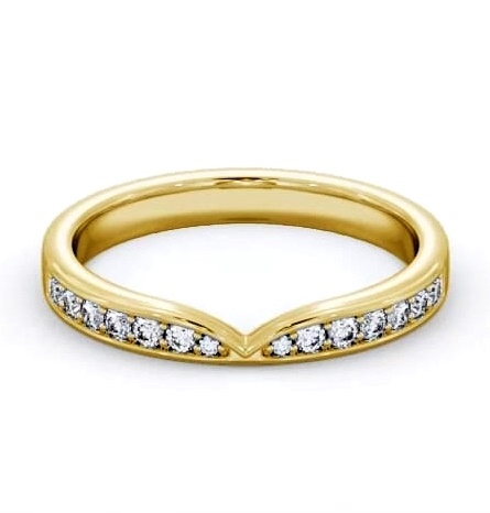 Half Eternity Round Diamond Pinched Design Ring 9K Yellow Gold HE86_YG_THUMB2 