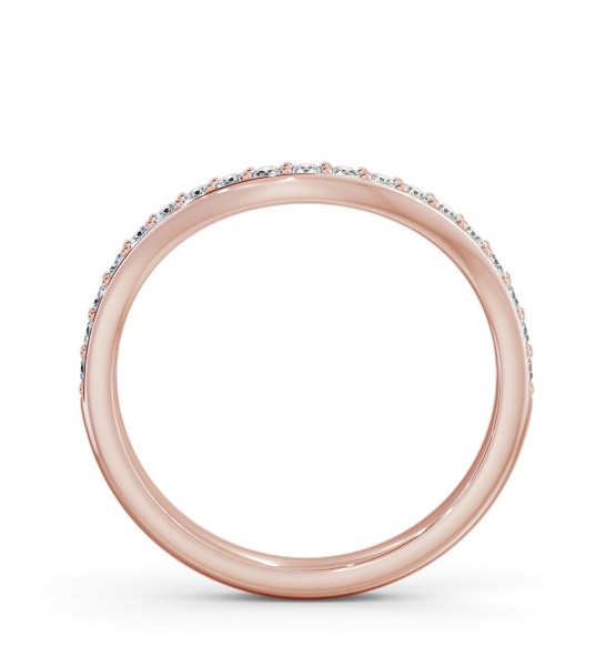 Half Eternity Round Diamond Curved Ring 18K Rose Gold HE87_RG_THUMB1 