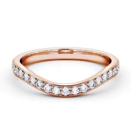 Half Eternity Round Diamond Curved Ring 9K Rose Gold HE87_RG_THUMB2 