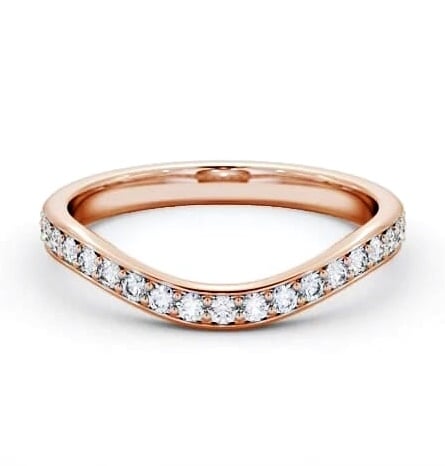 Half Eternity Round Diamond Curved Ring 9K Rose Gold HE87_RG_THUMB1