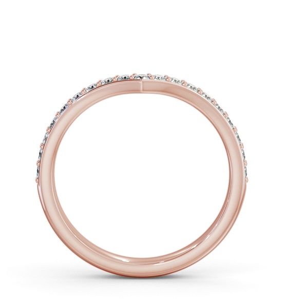 Half Eternity Round Diamond Wishbone Design Ring 18K Rose Gold HE88_RG_THUMB1 