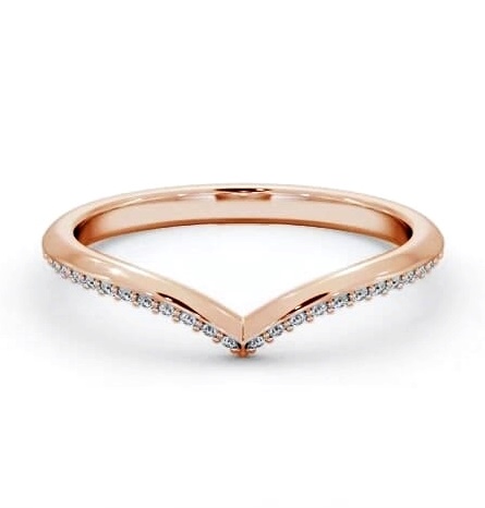 Half Eternity Round Knife Edge Wishbone Design Ring 18K Rose Gold HE89_RG_THUMB2 